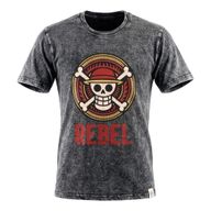 Nomad Sari Camiseta de algodón lavado a la piedra - Rebel - Carbón - Mediano