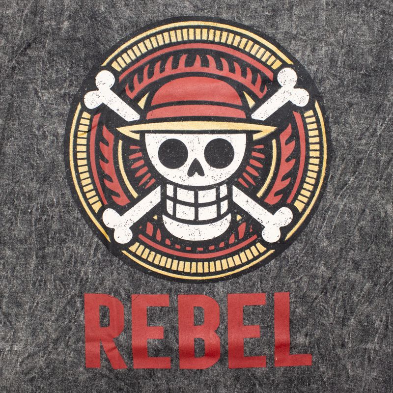 Nomad Sari Camiseta de algodón lavado a piedra - Rebel - Carbón - Grande