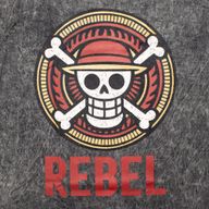 Nomad Sari Camiseta de algodón lavado a piedra - Rebel - Carbón - Grande