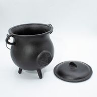 Caldero de hierro fundido extra grande con pentágono de 23x18 cm (al menos 4 kg)