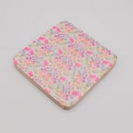 Conjunto de 4 posavasos cuadrados - Floral bonito