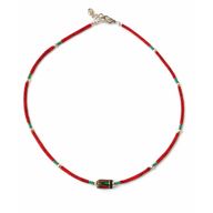 Collar nepalí de gemas extrafinas - Coral Tribal Bead