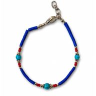 Pulsera Nepalesa Gema Extra Fina- Onix Azul