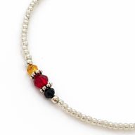 Pulsera nepalesa de gemas extrafinas - Perla y cuentas talladas