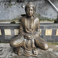 Buda tailandés grande de oro antiguo - 0.96m