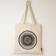 Nomad Sari Icónico Básico Bolso Tote - Mandala Urbana - Natural 4oz