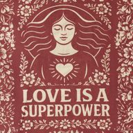 Nomad Sari Iconic Toni Tote Bag - El amor es un superpoder - Natural 10oz