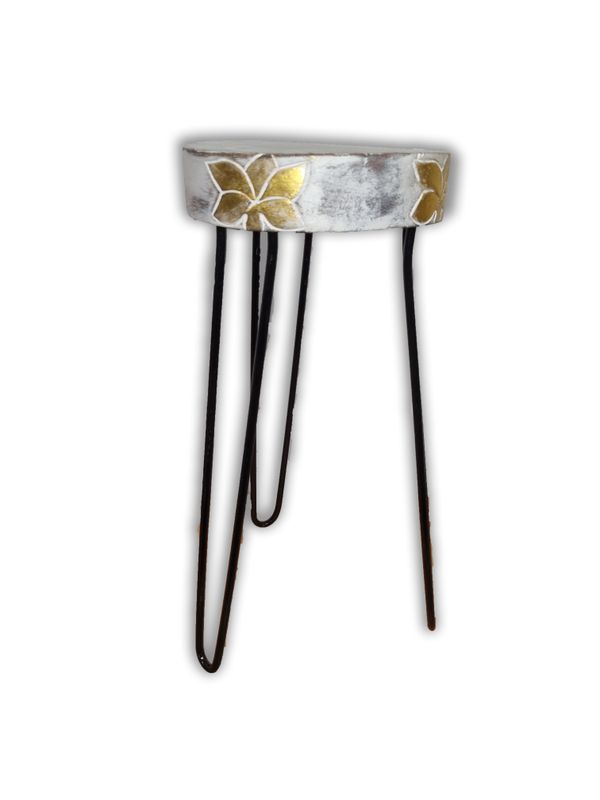 Soporte para plantas de madera de Albasia - Blanqueado