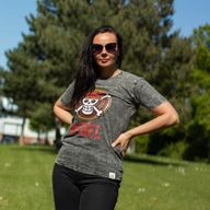 Nomad Sari Camiseta de algodón lavado a piedra - Rebel - Carbón - Grande