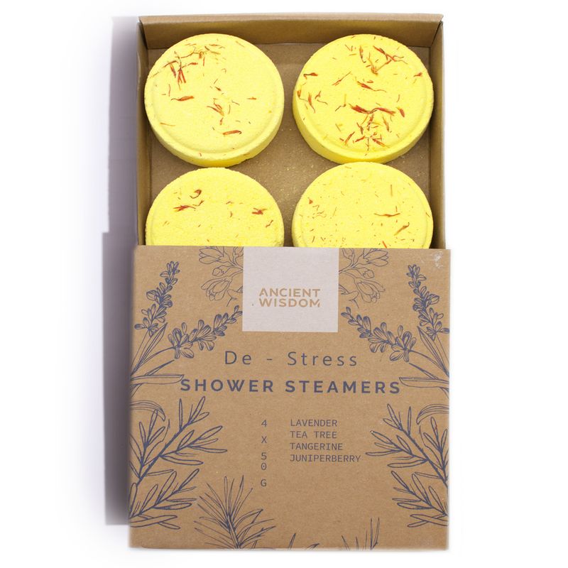 Zen Shower Steamers - Cuarteto de Bienestar Terapéutico - Desestresante (Amarillo)