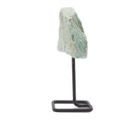 Muestra de mineral en soporte metálico - amazonita