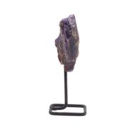 Muestra mineral en soporte metálico - amatista