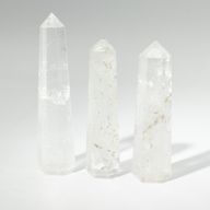 Punta de obelisco de seis caras de piedra preciosa aprox. 11 cm - Cuarzo claro