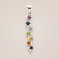 Colgante Devocional Indio - Baño de plata (Cordón de 45 cm) - Chakra de la serpiente