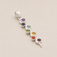 Colgante Devocional Indio - Baño de plata (Cordón de 45 cm) - Chakra de la serpiente