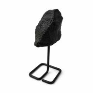 Muestra mineral en soporte metálico - Turmalina negra