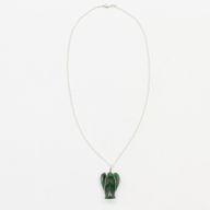 Colgante de ángel guardián de gema - aventurina verde