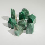 Puntas de gema aproximadamente 6 cm (0,5 kg) - Jade indio (aproximadamente 8 piezas)