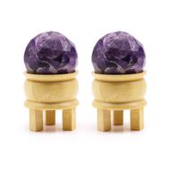 Bola Curativa de Piedras Preciosas y soporte - Cuarzo rosa