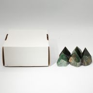 Puntas pulidas de piedras preciosas - aventurina verde (aprox. 5-6 piezas)