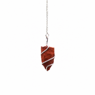 Raw Gemstone Pendulum - Red Jasper
