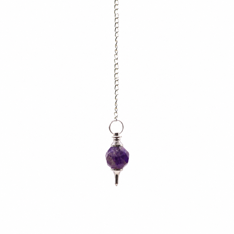 Facted Gemstone Pendulum - Amethyst