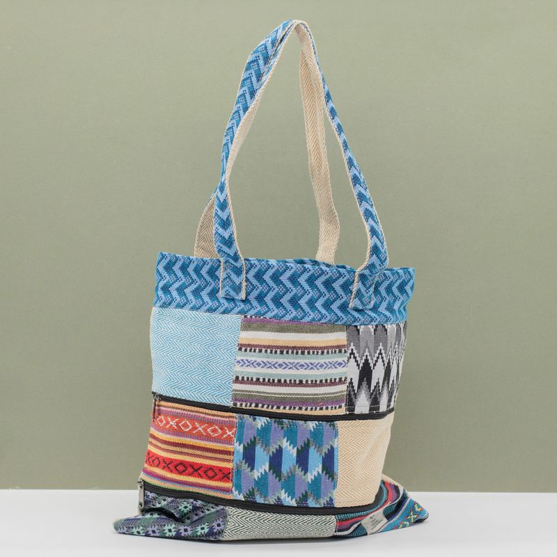 Bolso Tote Patchwork de Katmandú - Diseño Dhaka (37x38 cm)