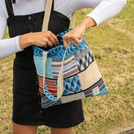 Bolso Tote Patchwork de Katmandú - Diseño Dhaka (37x38 cm)