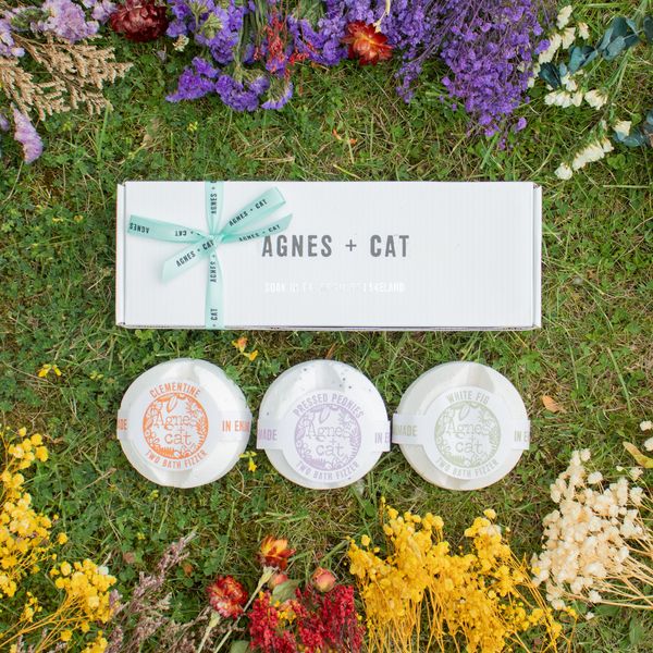Conjuntos de regalo de bombas efervescentes para baño Agnes + Cat