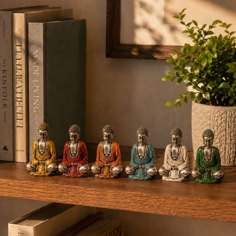 Buda mini plateado (colores surtidos)
