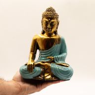 Buda turquesa y dorado - grande