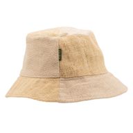 Sombrero bohemio de cáñamo y algodón con parches - Natural