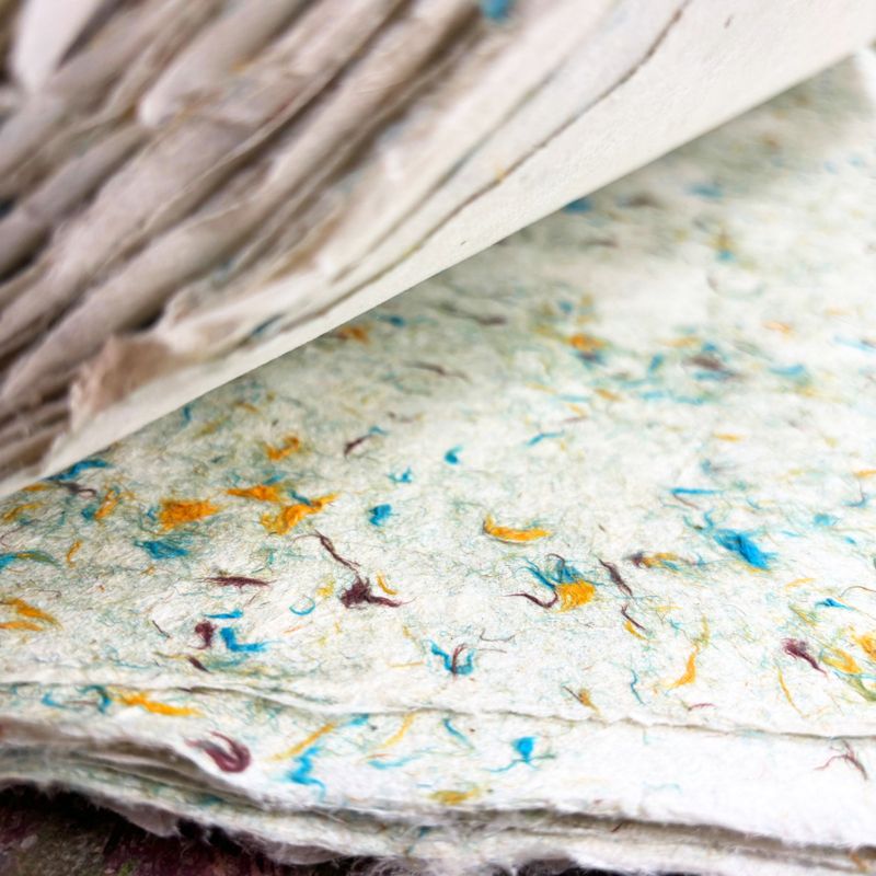 Lokta Craft / Papel de regalo (51x76cm) - Algodón floral mixto