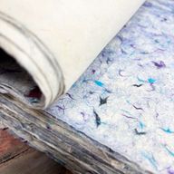 Lokta Craft / Papel de regalo (51x76cm) - Algodón azul