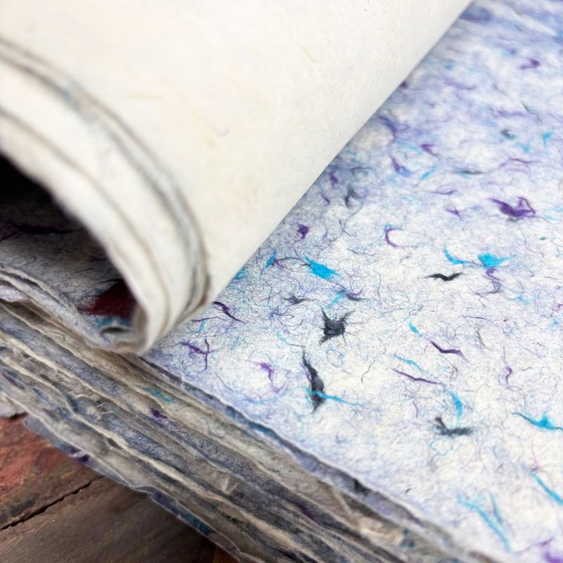 Lokta Craft / Papel de regalo (51x76cm) - Algodón azul