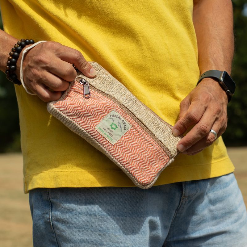 Hemp Phone/Tobacoo/Anything Zip Pouch (surtido)