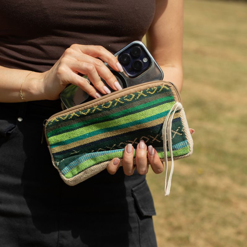 Hemp Phone/Tobacoo/Anything Zip Pouch (surtido)