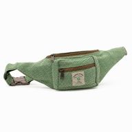 Bolso tipo cinturón de algodón y cáñamo (o riñonera) - Salvia