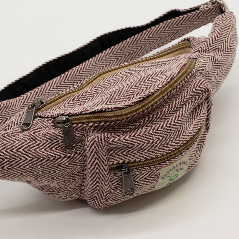 Bolso de estilo algodón cáñamo (tipo cinturón o riñonera) - Vino