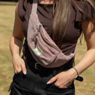 Bolso de estilo algodón cáñamo (tipo cinturón o riñonera) - Vino
