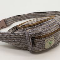 Bolso estilo cinturón de algodón cáñamo (o riñonera) - Azul