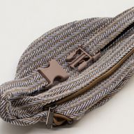 Bolso estilo cinturón de algodón cáñamo (o riñonera) - Azul