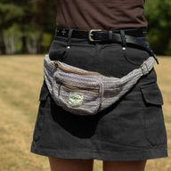 Bolso estilo cinturón de algodón cáñamo (o riñonera) - Azul