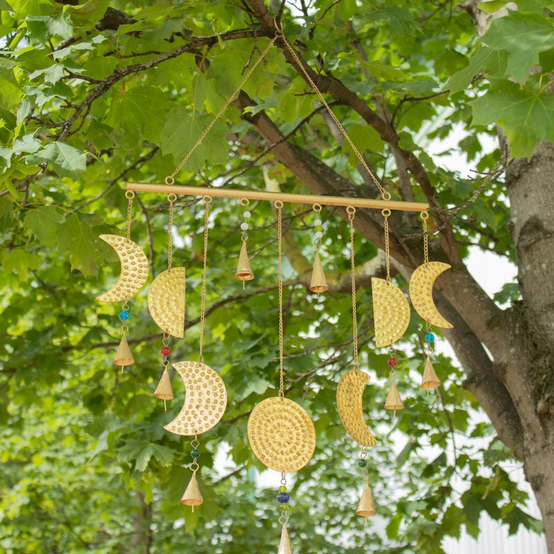 Campanas indias - Campanas de bronce con fases lunares - 43x40 cm