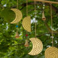 Campanas indias - Campanas de bronce con fases lunares - 43x40 cm