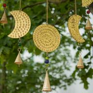 Campanas indias - Campanas de bronce con fases lunares - 43x40 cm