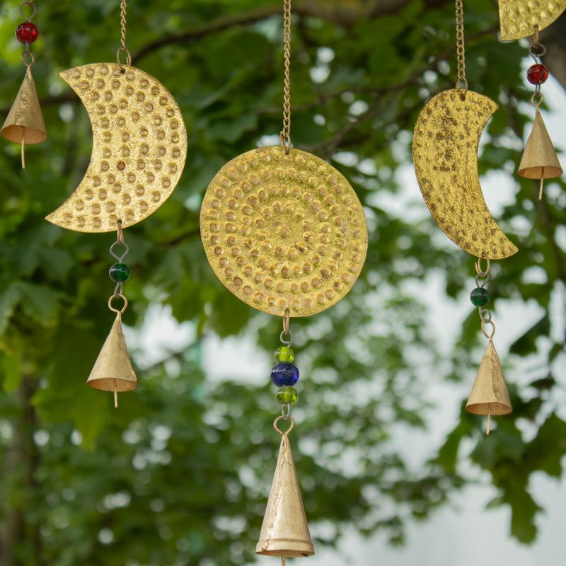 Campanas indias - Campanas de bronce con fases lunares - 43x40 cm
