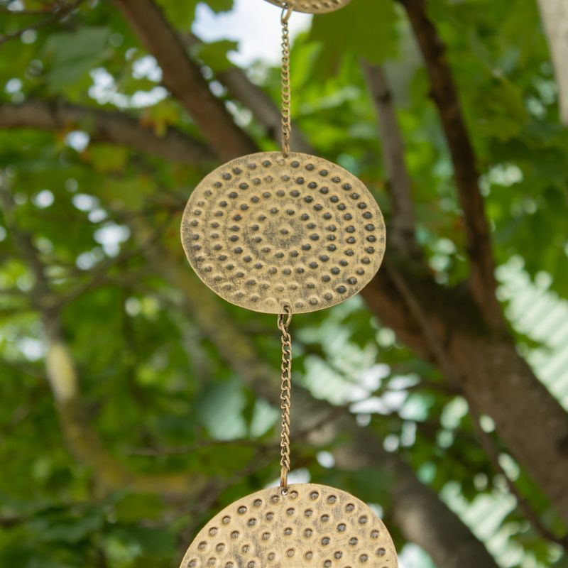 Campanillas indias - Colgante de latón con fases lunares y campana - 1 m