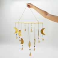 Campanas indias - Campanas de bronce con fases lunares - 43x40 cm
