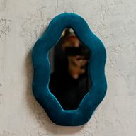 Espejo suave y ondulado - Oval Pebble- Teal Real